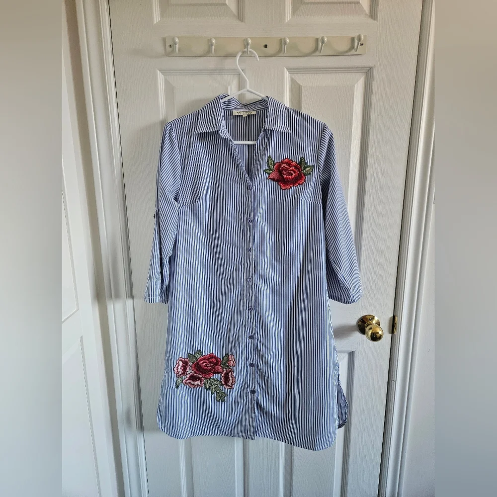 Speed Control Long Button-Down Shirt - Picture 1 of 4